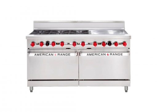 American Range 60 6 Burner 609 Griddle with Gas Oven Range AAR.6B.24G