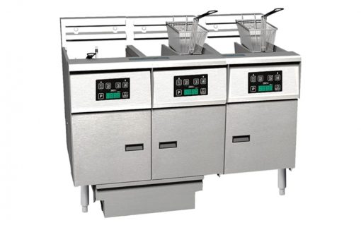 Anets Platinum Series Electric Digital Control 3 Fryer Filter Drawers FDAEP314D