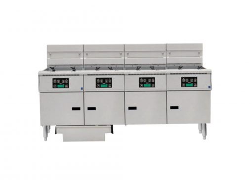 Anets Platinum Series Electric Digital Control 4 Fryer Filter Drawers FDAEP418RD 1
